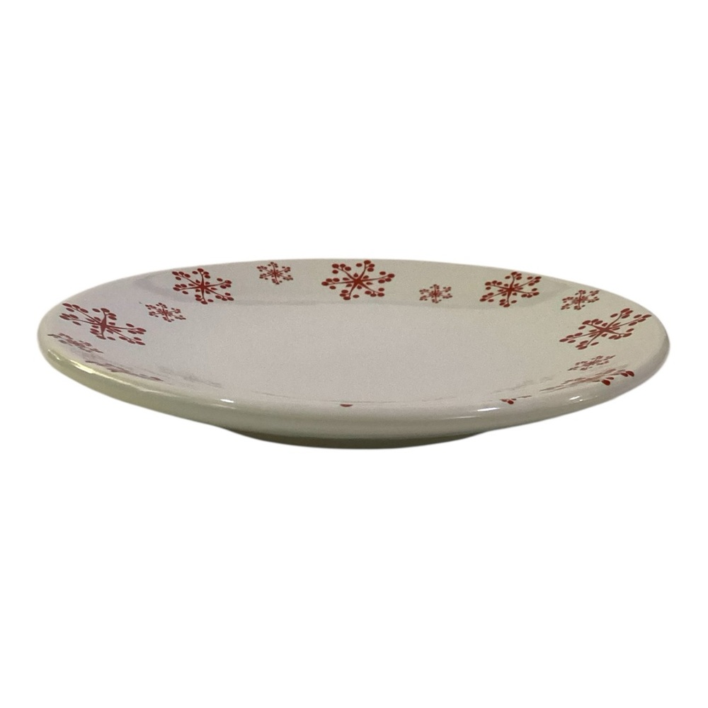 Houston Harvest Red Snowflake 6” Dessert Plates – Set of 2 - Picture 2 of 6